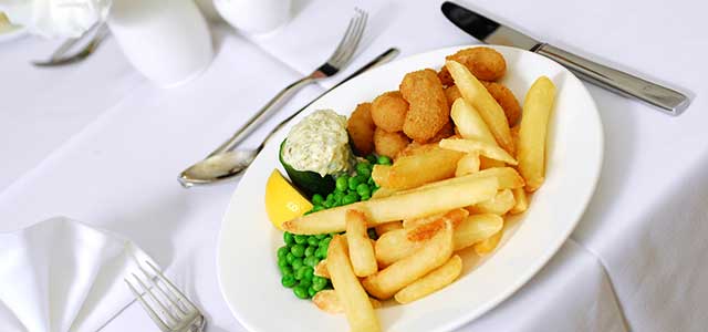 A meal at The Old Vicarage Care Home in Northamptonshire